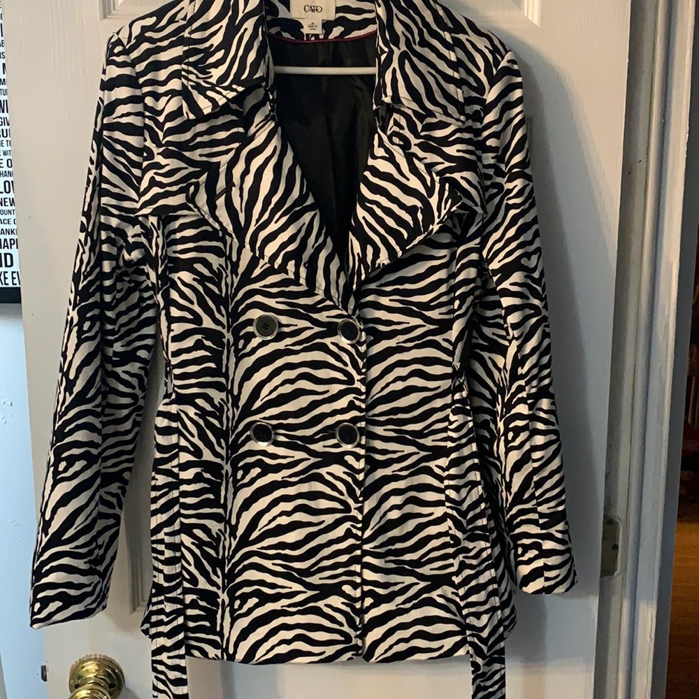 Zebra print coat